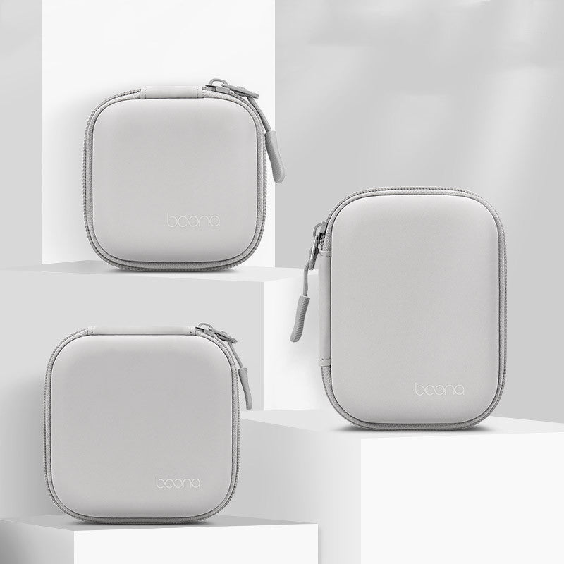 Leather EVA Digital Earphone Storage Bag