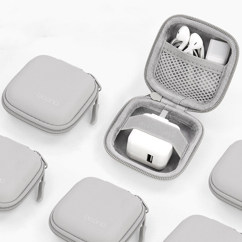 Leather EVA Digital Earphone Storage Bag