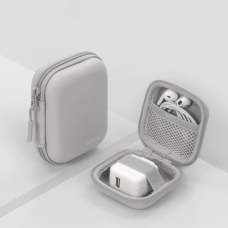 Leather EVA Digital Earphone Storage Bag