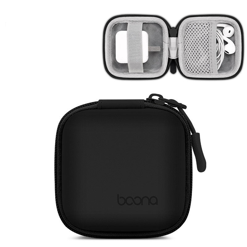 Leather EVA Digital Earphone Storage Bag
