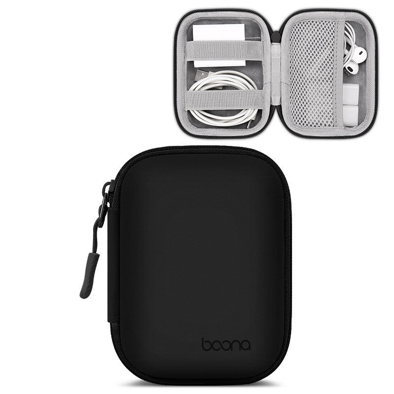 Leather EVA Digital Earphone Storage Bag